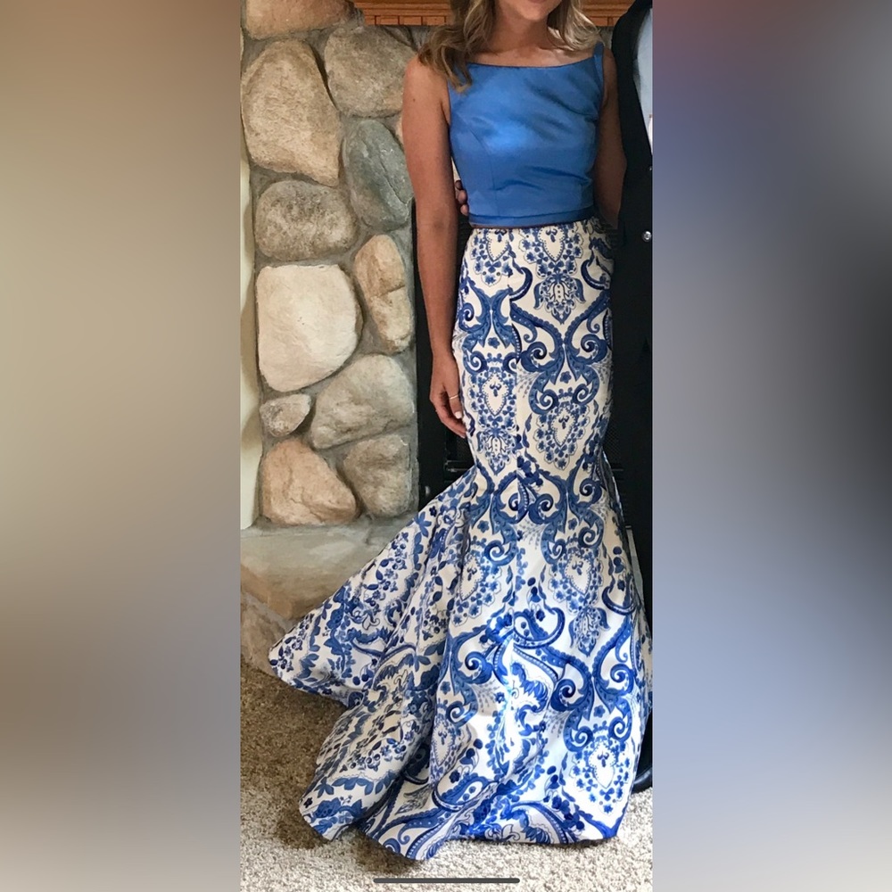 Blue Sherri Hill Prom Dress